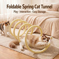 Foldable Plush Cat Tunnel – Interactive Cat Play Tunnel with Replaceable Feathers & Self-Play Design