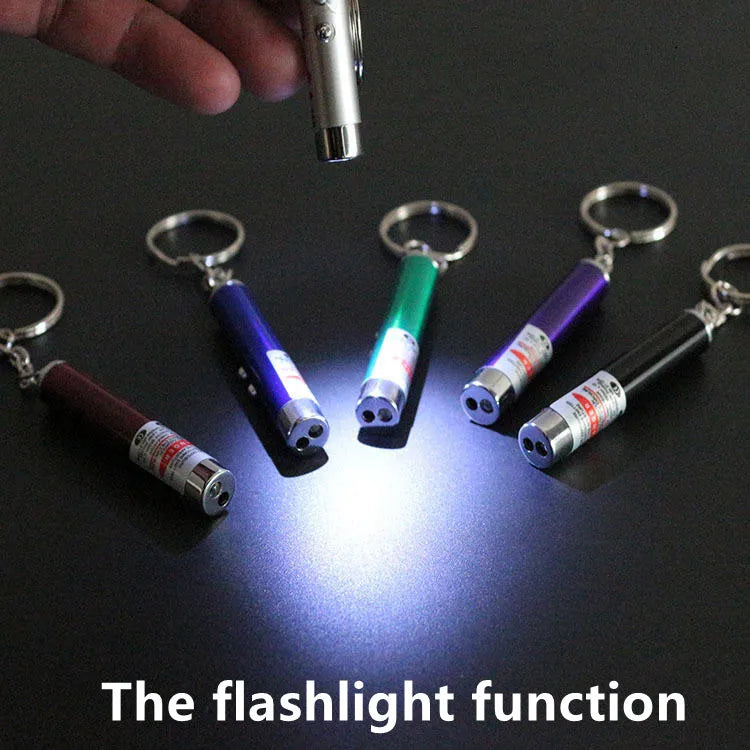 Interactive LED Cat Laser Toy – Rechargeable Laser Pointer & Flashlight for Cats
