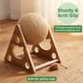 Luxury Interactive Wooden Cat Scratcher – Sisal Ball Cat Tree with Climbing & Rotating Play Features