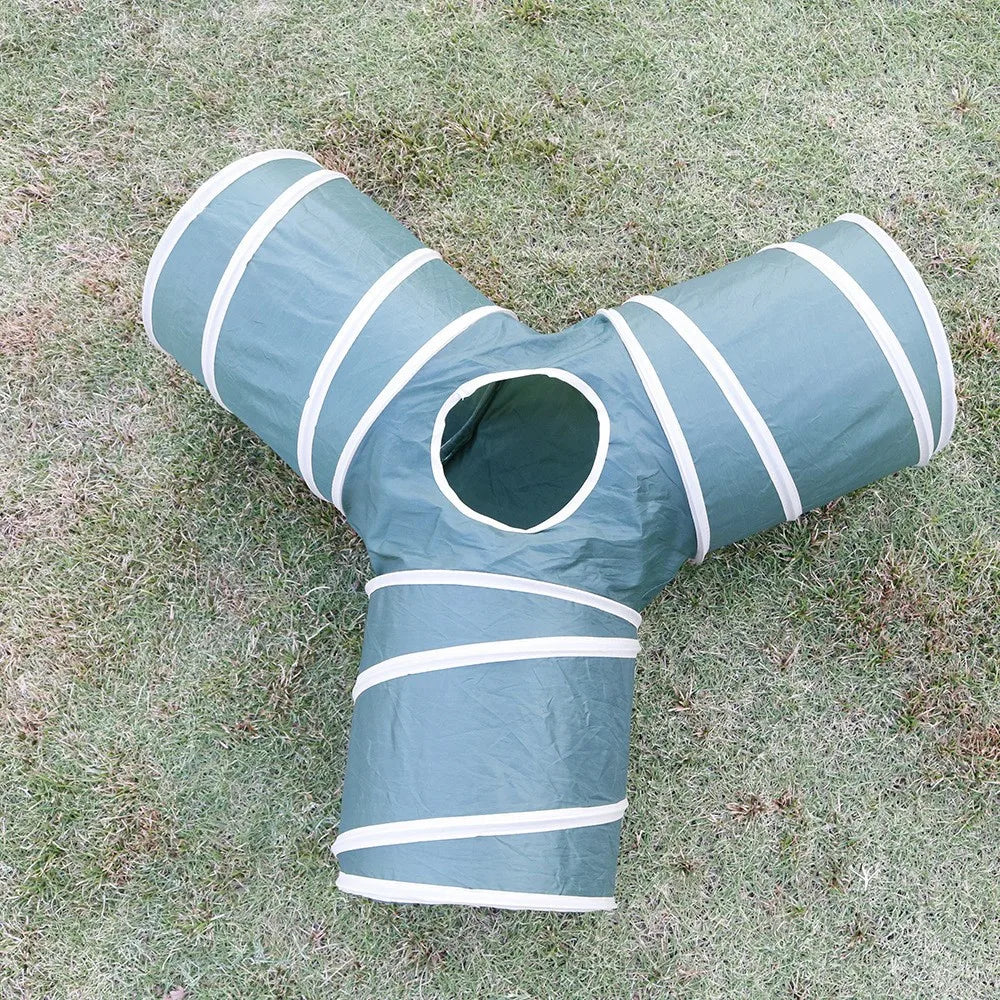 3-Way Foldable Cat Tunnel – Interactive Play Tunnel for Cats