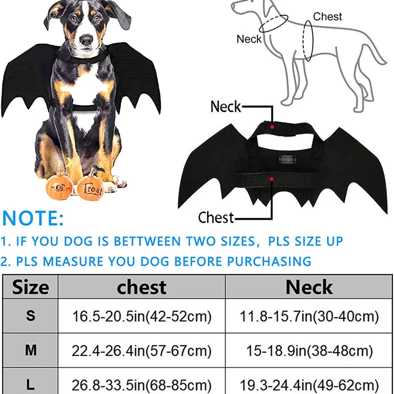Bat Wings Costume for Cats & Dogs – Halloween Pet Costume & Party Accessory