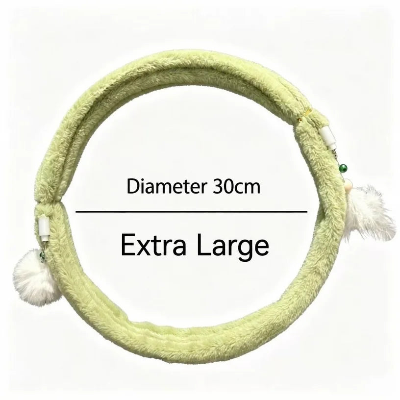 Foldable Plush Cat Tunnel – Interactive Cat Play Tunnel with Replaceable Feathers & Self-Play Design