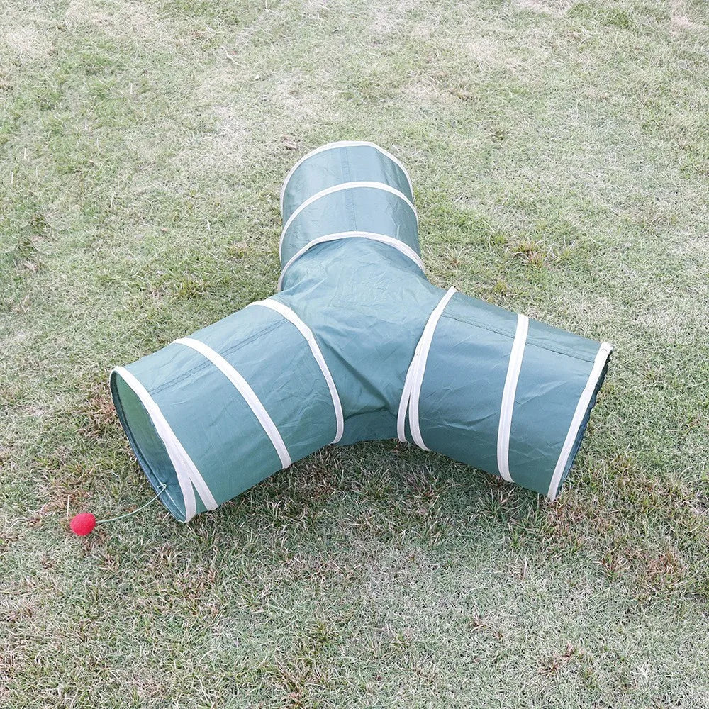 3-Way Foldable Cat Tunnel – Interactive Play Tunnel for Cats