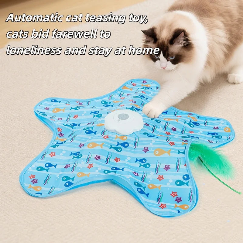 PurrHunt™ Interactive Cat Hunting Mat – Automatic Spinning Wheel & Self-Play Toy