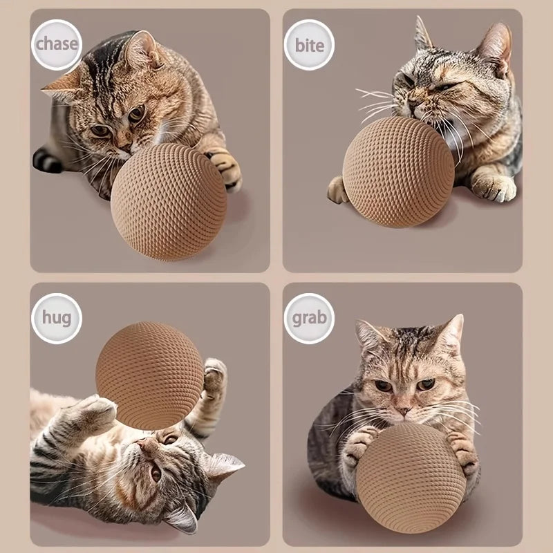 Large sisal cat ball, interactive self-entertaining scratching post, chew and teeth cleaning toy for kittens, indoor cats