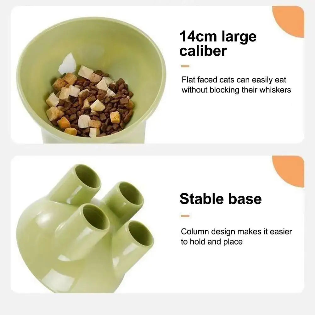 PurrElevate™ Raised Cat Bowls – Angled Food & Water Feeder for Indoor Cats
