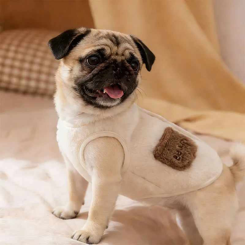 Warm Fleece Dog Jacket – Cozy Autumn & Winter Vest for Small Dogs & Cats