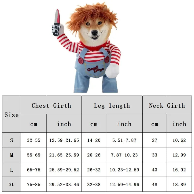 Funny Halloween Pet Costume – Adorable Adjustable Cosplay Outfit for Small & Medium Dogs & Cats