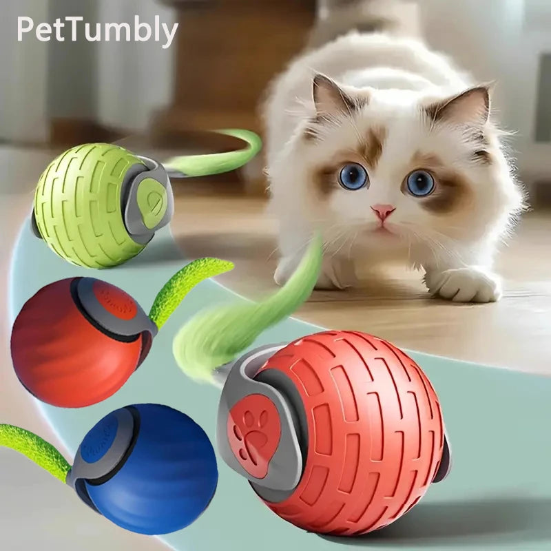 PurrRoll™ Smart Cat Ball – Automatic Interactive USB Rechargeable Toy