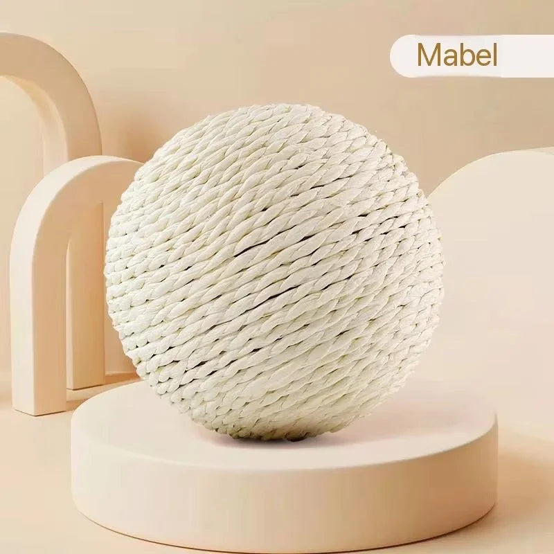 Large sisal cat ball, interactive self-entertaining scratching post, chew and teeth cleaning toy for kittens, indoor cats