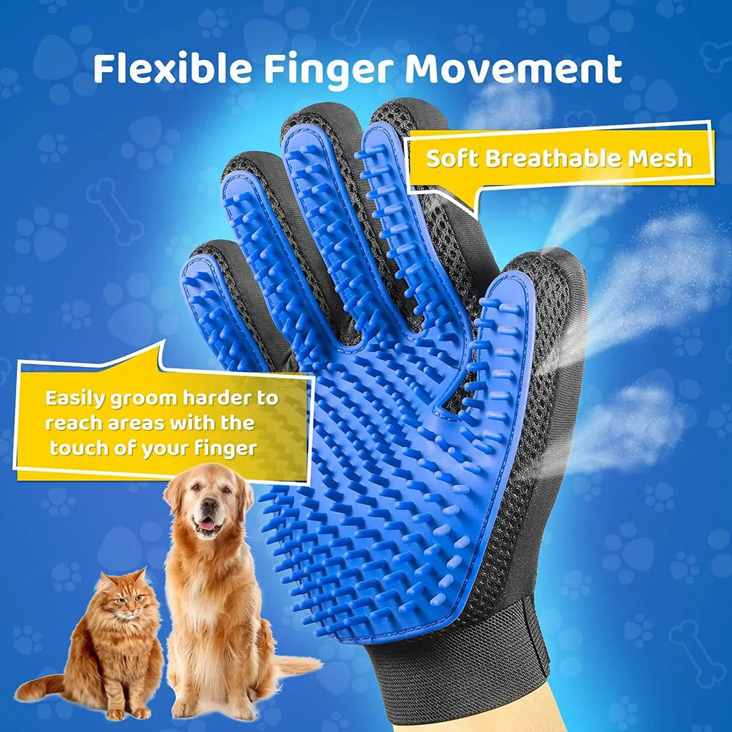 Pet Grooming Glove Soft, Efficient Pet Hair Remover Mitt Cat Accessories Pet Glove for Dogs Cats Pet Products Cat Supplies