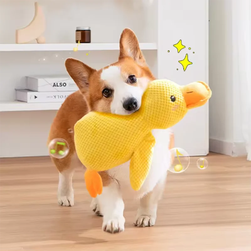 Cute dog toy Stomping Duck Bite resistant Teeth grinding Cleaning Large dog Interactive entertainment Puppy Boredom Cuddle