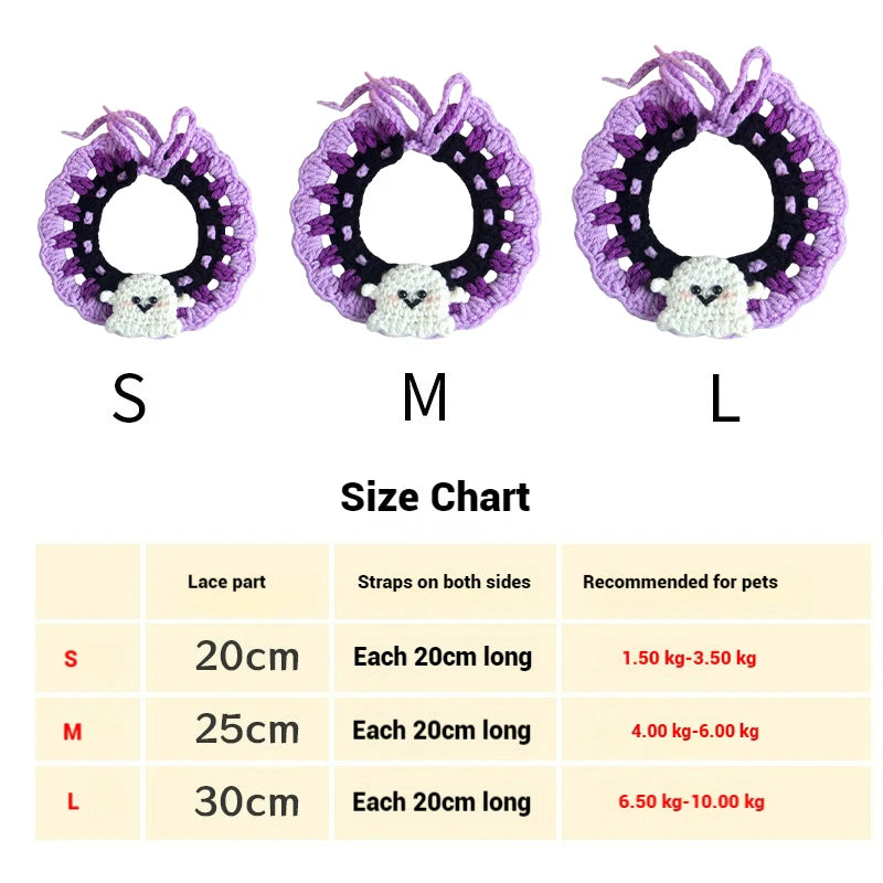 Cute Halloween Cat Collar – Kawaii Scarf Costume for Cats