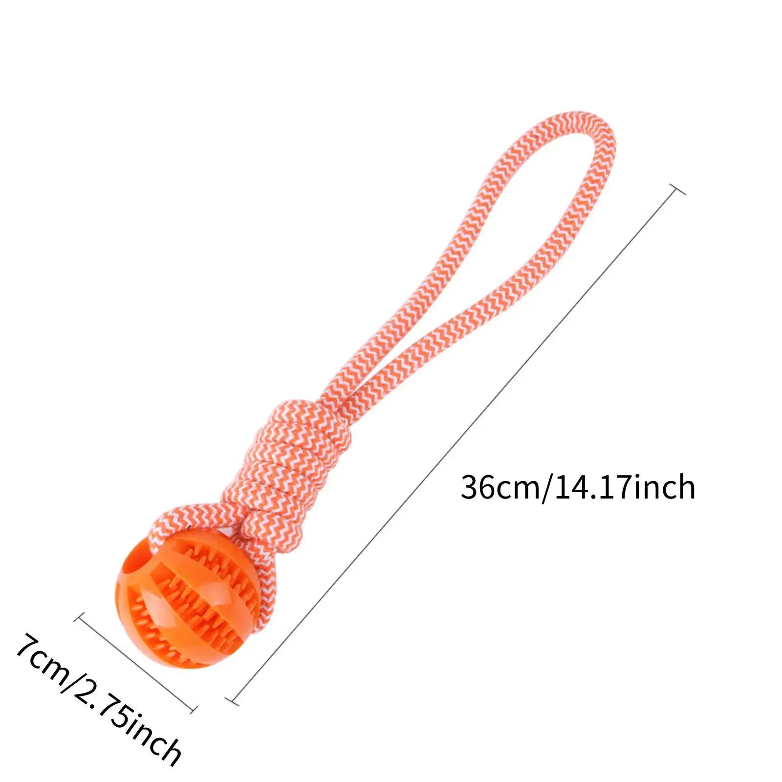 Dog Toy Bite-resistant cotton rope Handheld treat ball for teeth cleaning and training, interactive educational toy ball