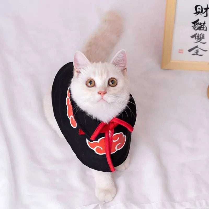 Akatsuki Pet Cloak – Naruto-Inspired Cosplay Costume for Small Dogs & Cats