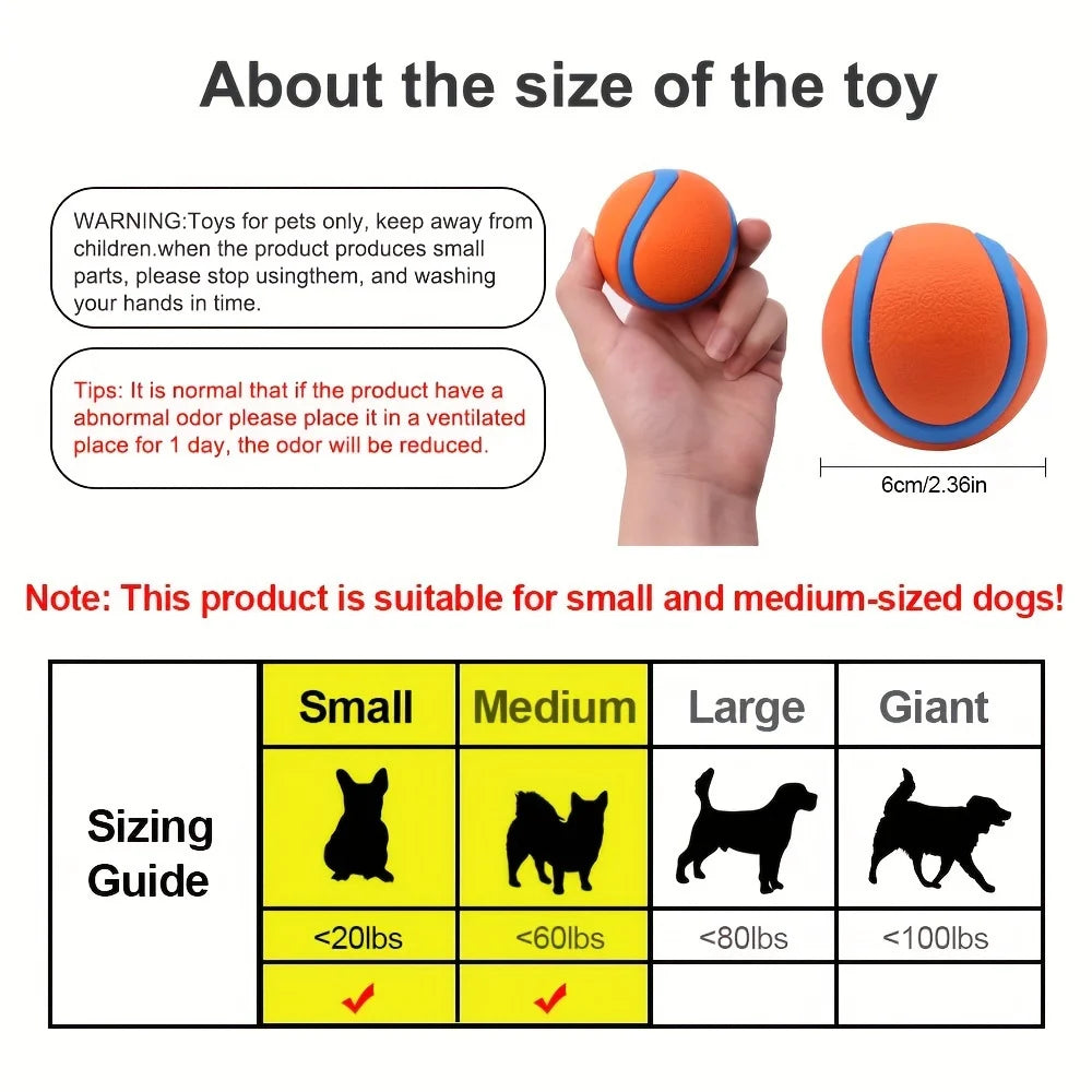 Durable Silicone Dog Chew Ball - Interactive Pet Toy for Medium Breeds, Teeth Cleaning & Play Fun, Dog Toy