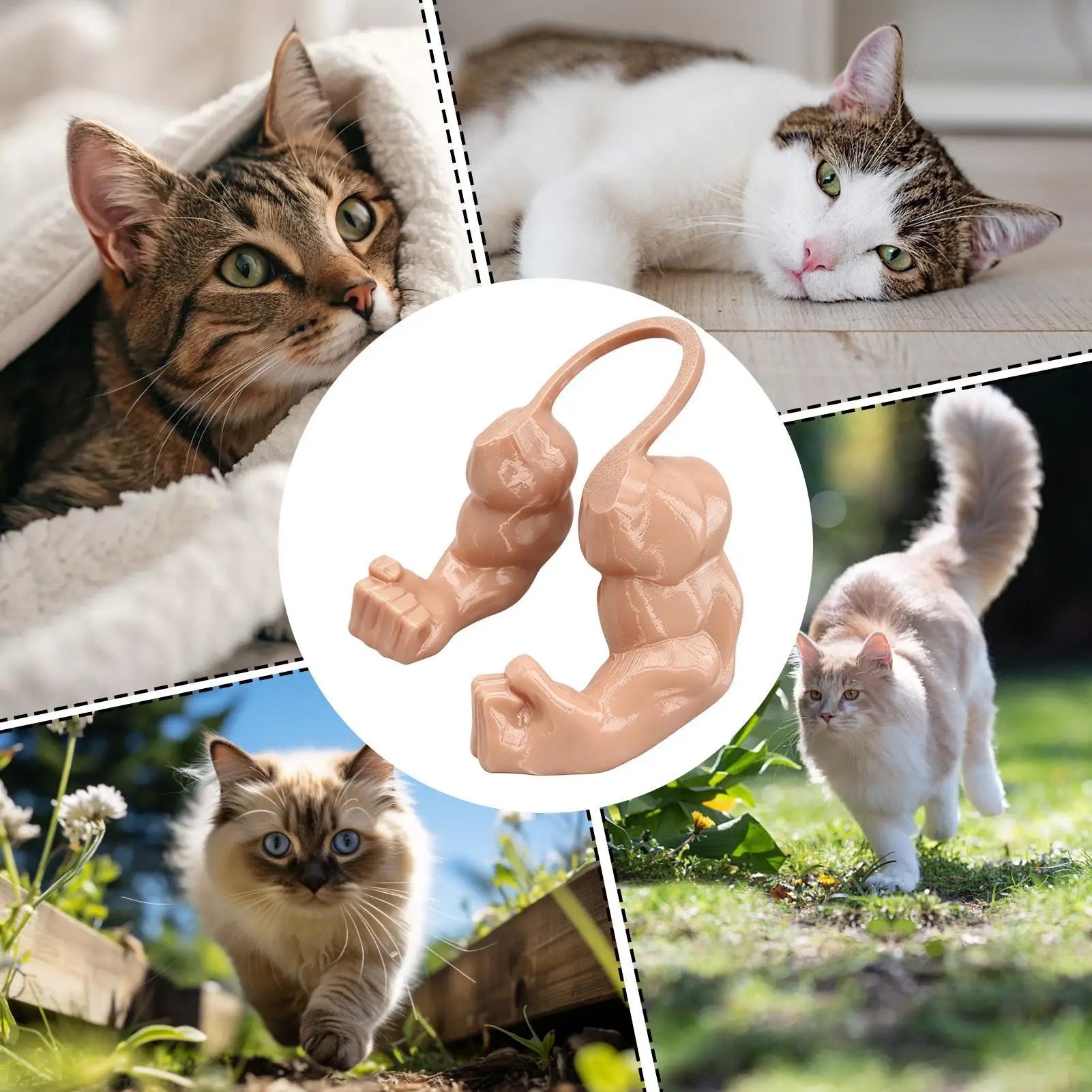 Funny Muscle Arm Cat Costume – 3D Printed Outfit for Holidays & Performances