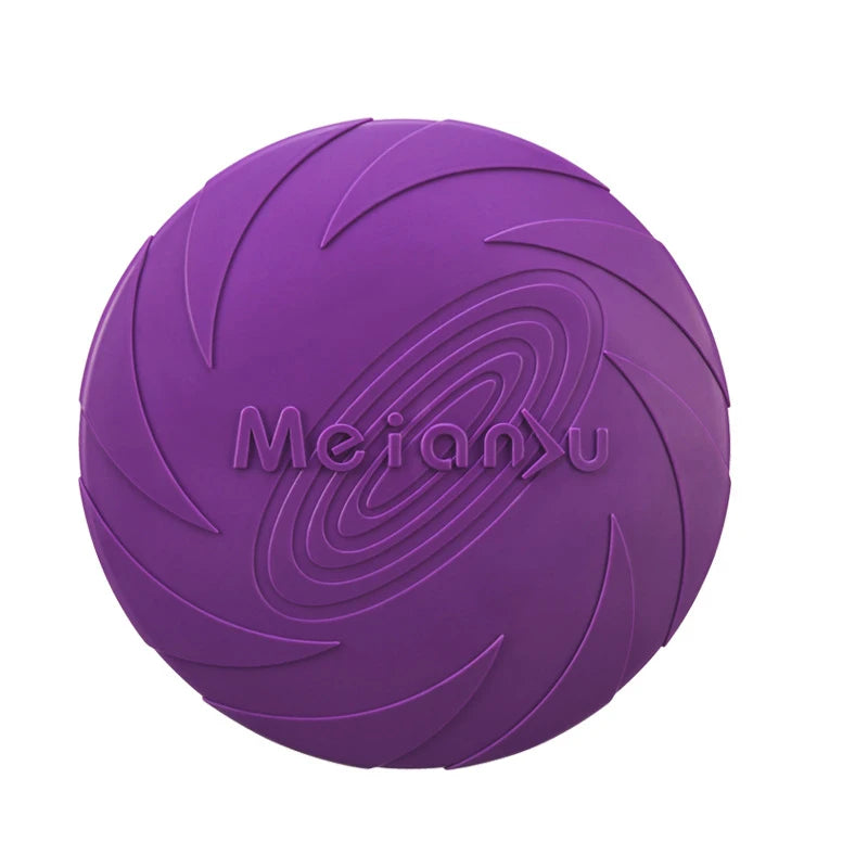 Dog Toy Silicone Flying Disc Fashion Multicolor Resistant Chew Toy Puppy Outdoor Game Trainning Interactive Supplies