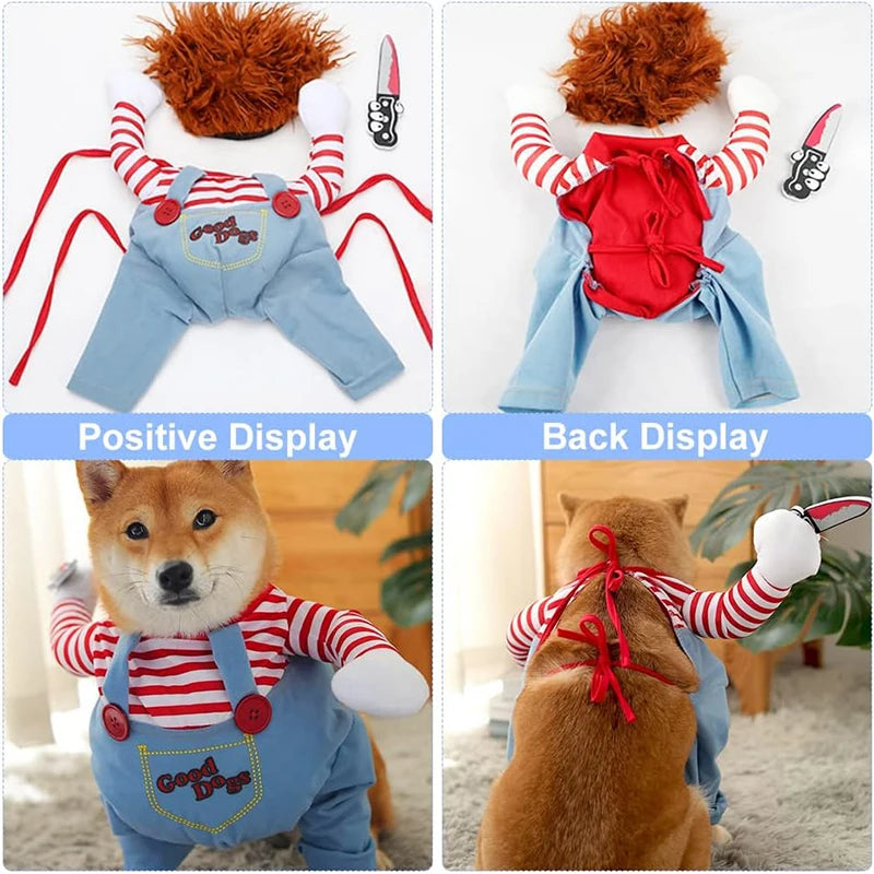 Funny Halloween Pet Costume – Adorable Adjustable Cosplay Outfit for Small & Medium Dogs & Cats