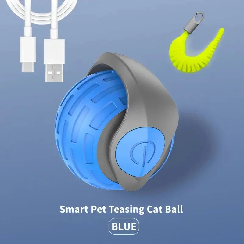 PurrRoll™ Smart Cat Ball – Automatic Interactive USB Rechargeable Toy