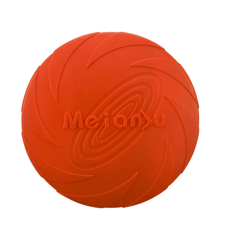 Dog Toy Silicone Flying Disc Fashion Multicolor Resistant Chew Toy Puppy Outdoor Game Trainning Interactive Supplies