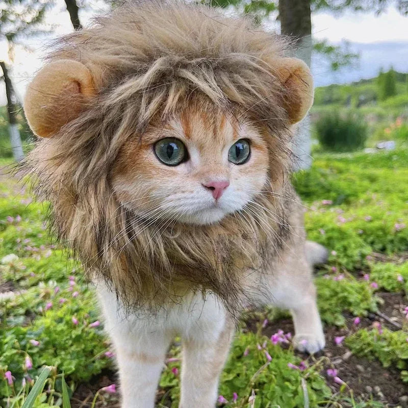 Funny Lion Mane Pet Wig – Cute Cat & Dog Costume Hat for Cosplay, Parties & Photoshoots