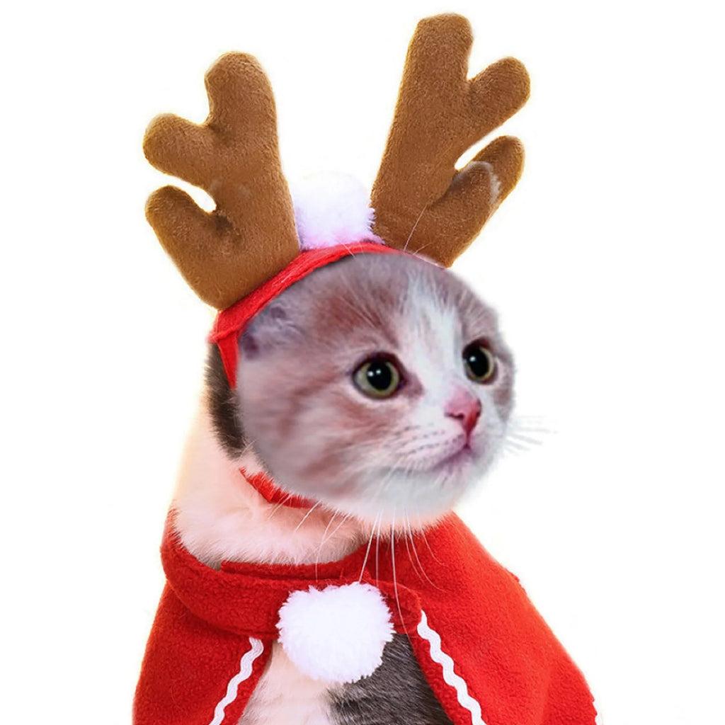Santa Hat Pet Costume – Cute Christmas & Halloween Accessories for Cats, Dogs & Puppies