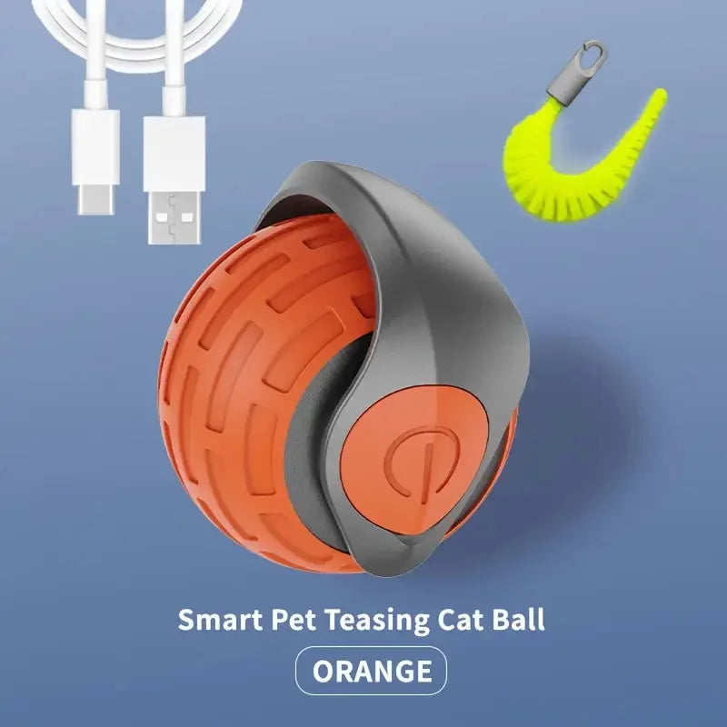 PurrRoll™ Smart Cat Ball – Automatic Interactive USB Rechargeable Toy