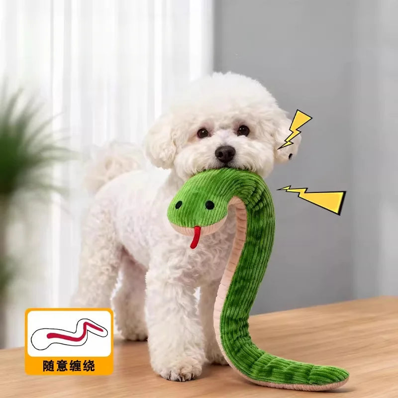 Interactive Snake Dog Toy – Squeaky Chew Toy for Dogs & Puppies