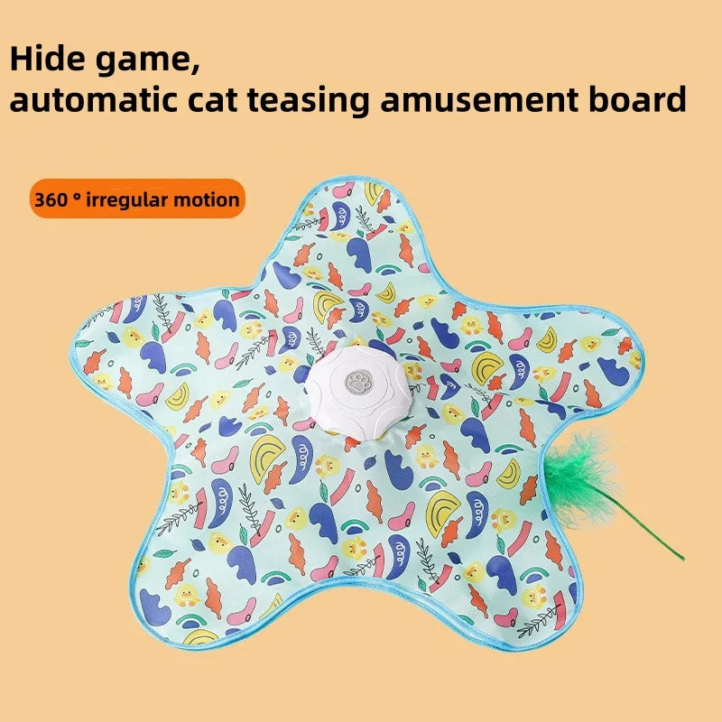 PurrHunt™ Interactive Cat Hunting Mat – Automatic Spinning Wheel & Self-Play Toy