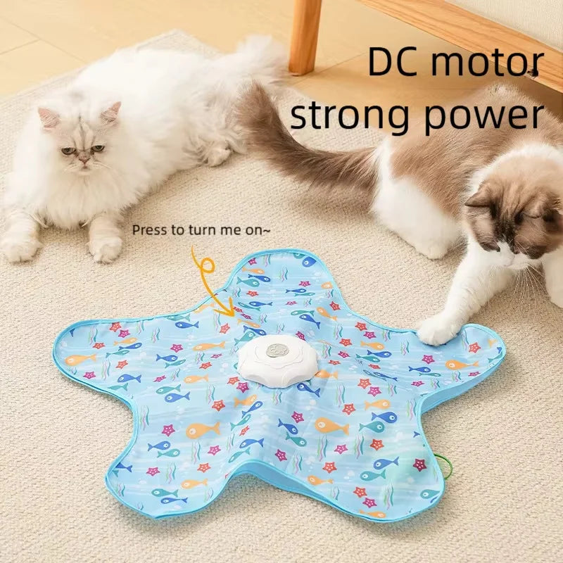PurrHunt™ Interactive Cat Hunting Mat – Automatic Spinning Wheel & Self-Play Toy