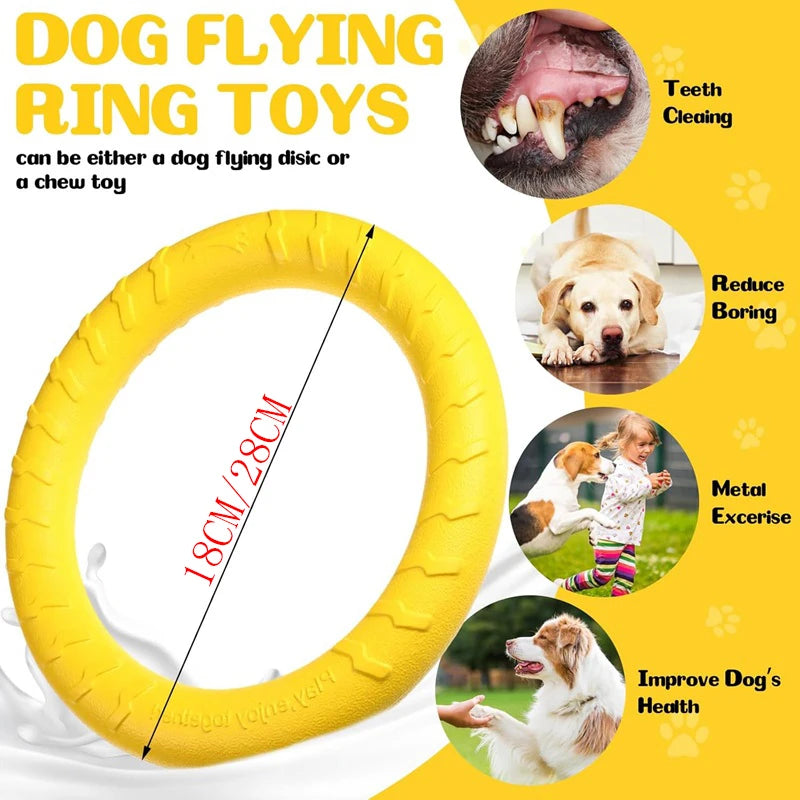EVA Flying Disc Dog Toy – Durable Interactive Training & Fetch Ring for Dogs