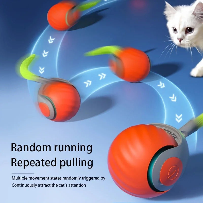 PurrRoll™ Smart Cat Ball – Automatic Interactive USB Rechargeable Toy