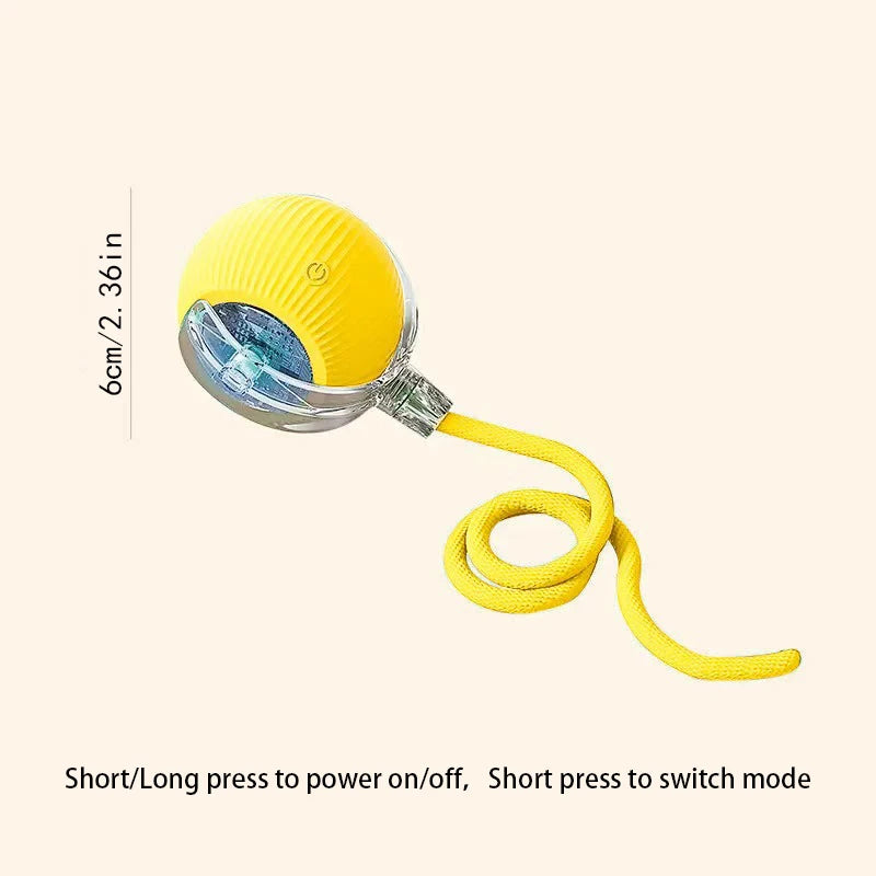 PurrRoll™ Smart Cat Ball – Automatic Interactive USB Rechargeable Toy