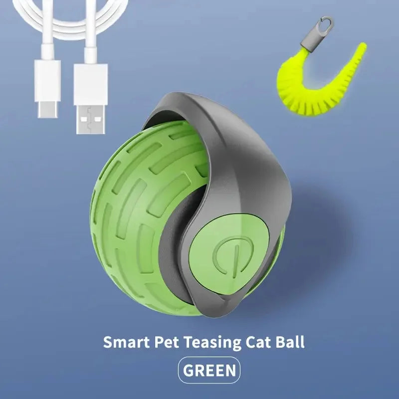 PurrRoll™ Smart Cat Ball – Automatic Interactive USB Rechargeable Toy