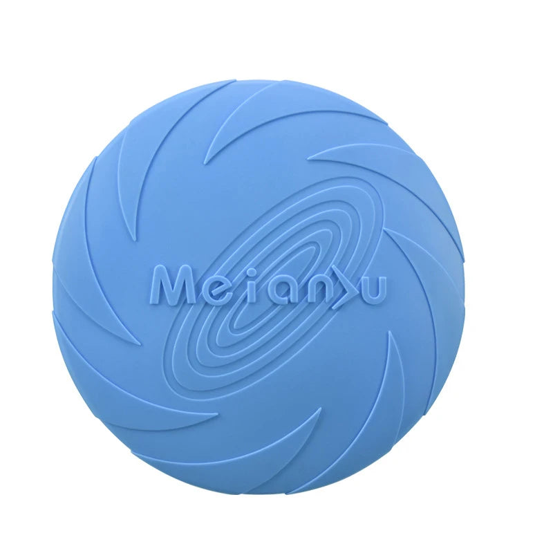 Dog Toy Silicone Flying Disc Fashion Multicolor Resistant Chew Toy Puppy Outdoor Game Trainning Interactive Supplies