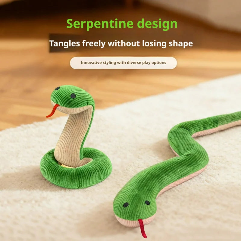 Interactive Snake Dog Toy – Squeaky Chew Toy for Dogs & Puppies