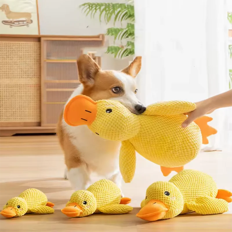 Cute dog toy Stomping Duck Bite resistant Teeth grinding Cleaning Large dog Interactive entertainment Puppy Boredom Cuddle
