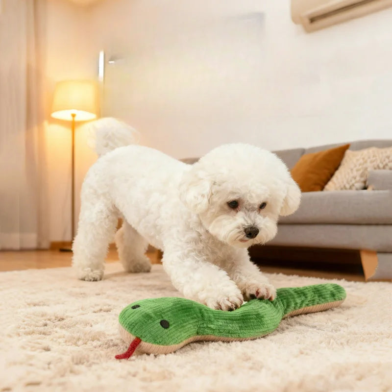 Interactive Snake Dog Toy – Squeaky Chew Toy for Dogs & Puppies