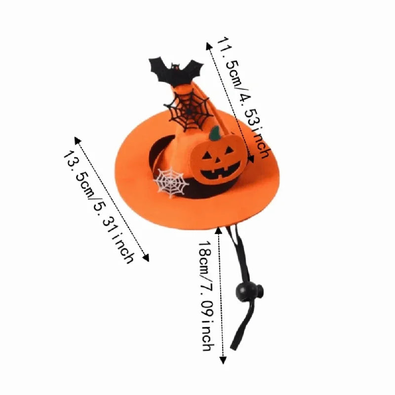Halloween Cat & Dog Hat – Adjustable Pumpkin Bell Costume Hat