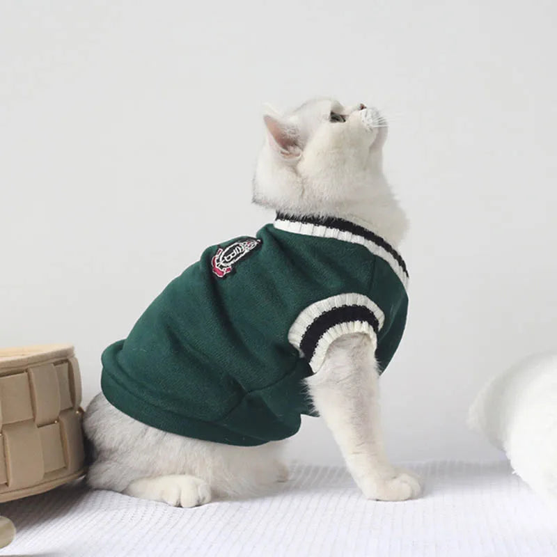 Cozy Cat & Dog Sweater – Warm Winter Pullover for Small Pets