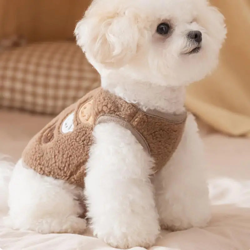 Warm Fleece Dog Jacket – Cozy Autumn & Winter Vest for Small Dogs & Cats