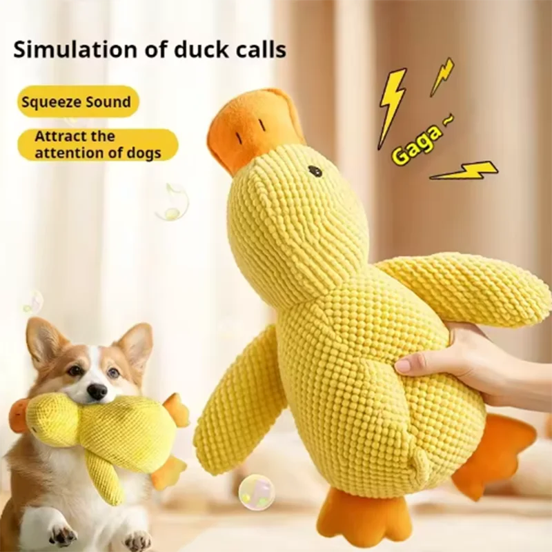 Cute dog toy Stomping Duck Bite resistant Teeth grinding Cleaning Large dog Interactive entertainment Puppy Boredom Cuddle