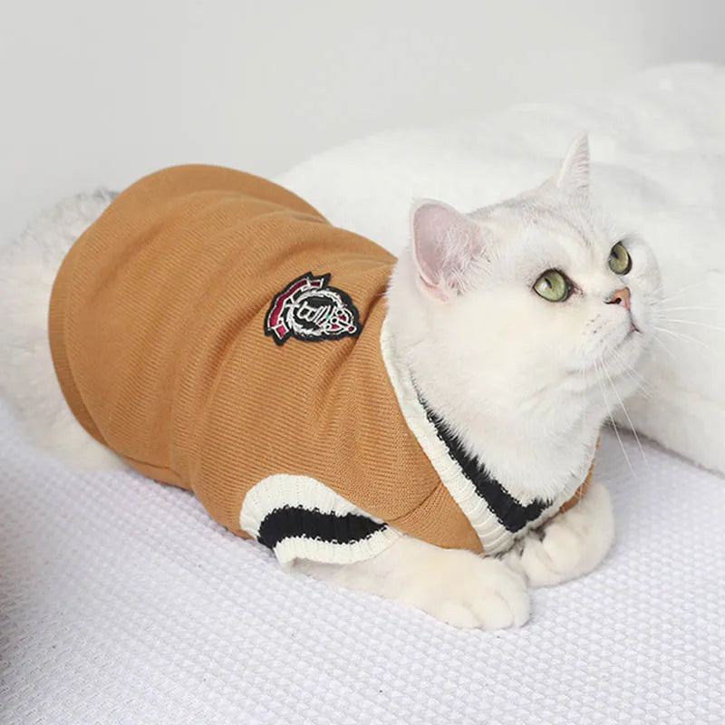 Cozy Cat & Dog Sweater – Warm Winter Pullover for Small Pets