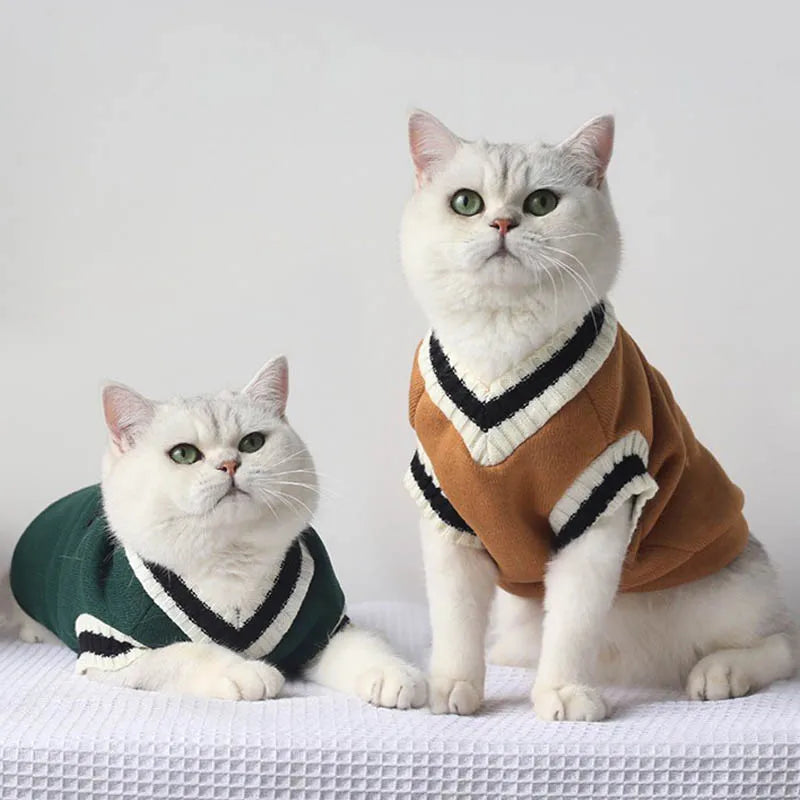 Cozy Cat & Dog Sweater – Warm Winter Pullover for Small Pets