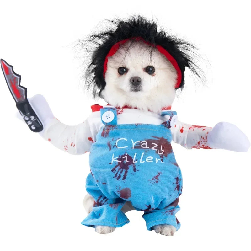 Funny Halloween Pet Costume – Adorable Adjustable Cosplay Outfit for Small & Medium Dogs & Cats