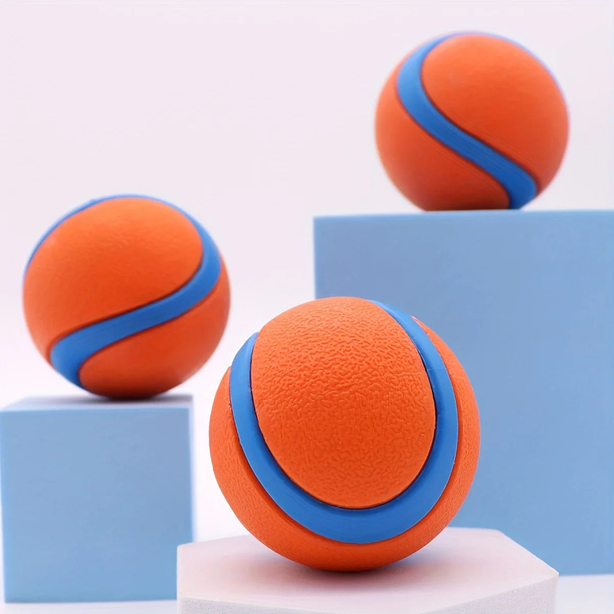 Durable Silicone Dog Chew Ball - Interactive Pet Toy for Medium Breeds, Teeth Cleaning & Play Fun, Dog Toy