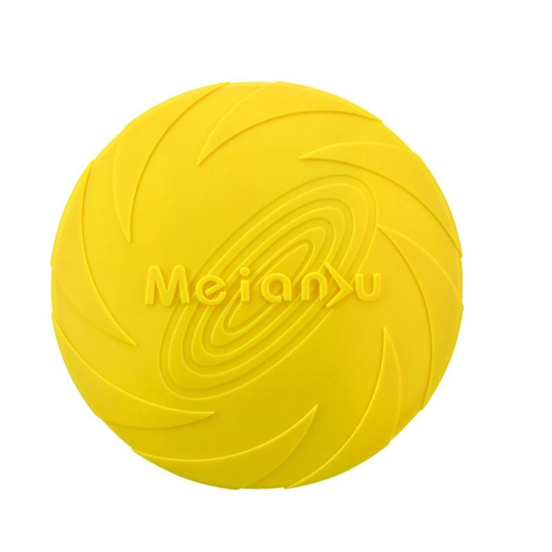 Dog Toy Silicone Flying Disc Fashion Multicolor Resistant Chew Toy Puppy Outdoor Game Trainning Interactive Supplies