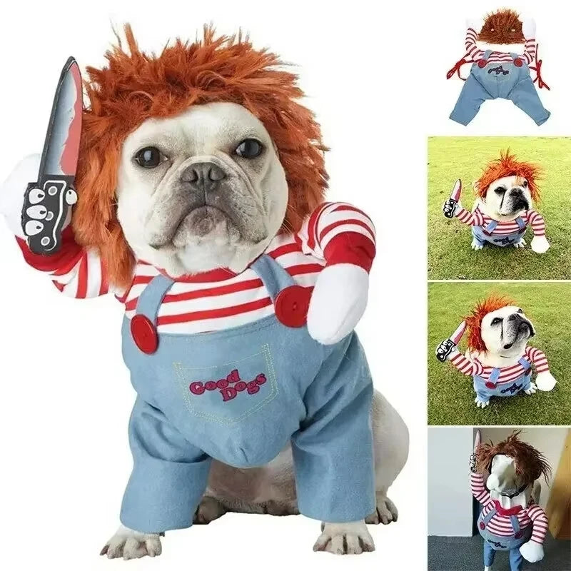 Funny Halloween Pet Costume – Adorable Adjustable Cosplay Outfit for Small & Medium Dogs & Cats