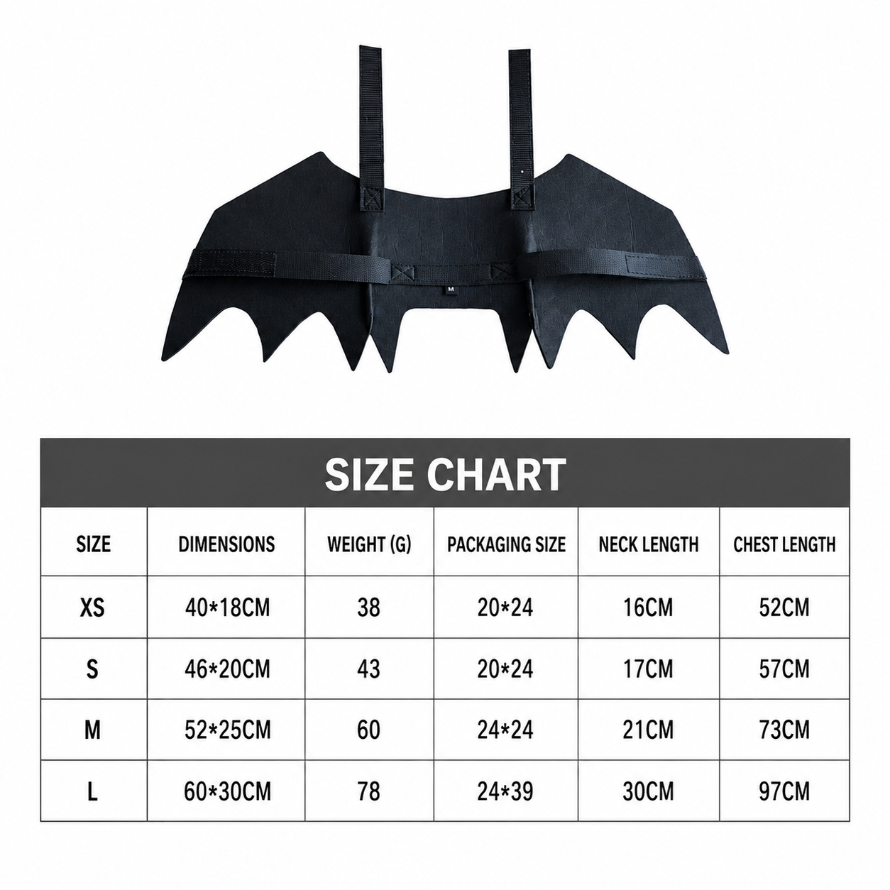 Adjustable batwing wing costume, soft polyester material, cute cosplay outfit for cats, small dogs, Halloween party
